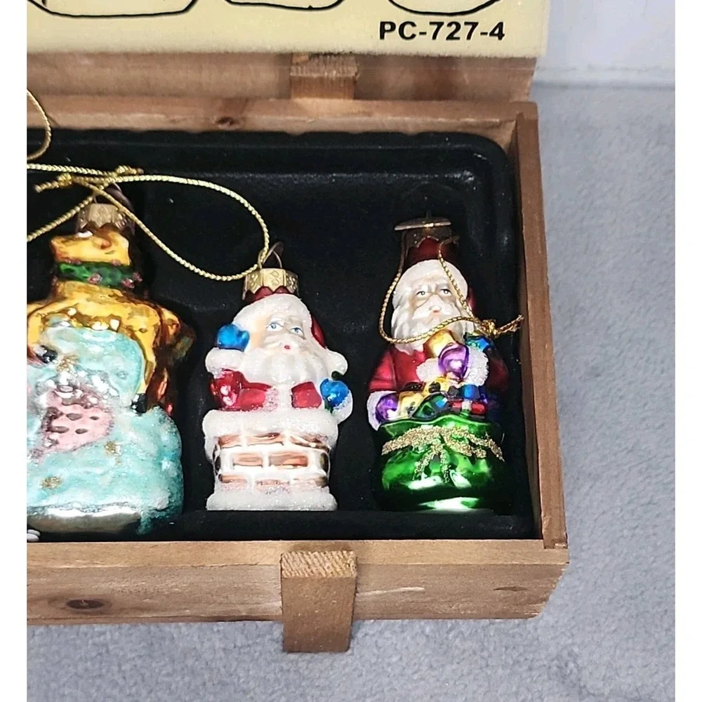 Thomas Pacconi 2004 The‎ Night Before Christmas Blown Glass Ornament Set of 6
